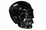 Realistic, Polished Black Obsidian Skull #150901-1